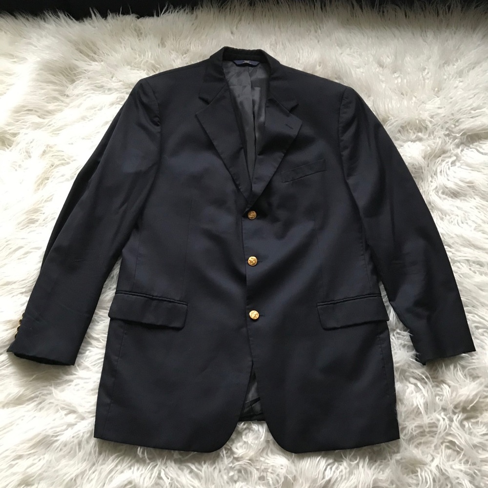 Brooks Brothers Men's 346 Wool Three Button Blazer
